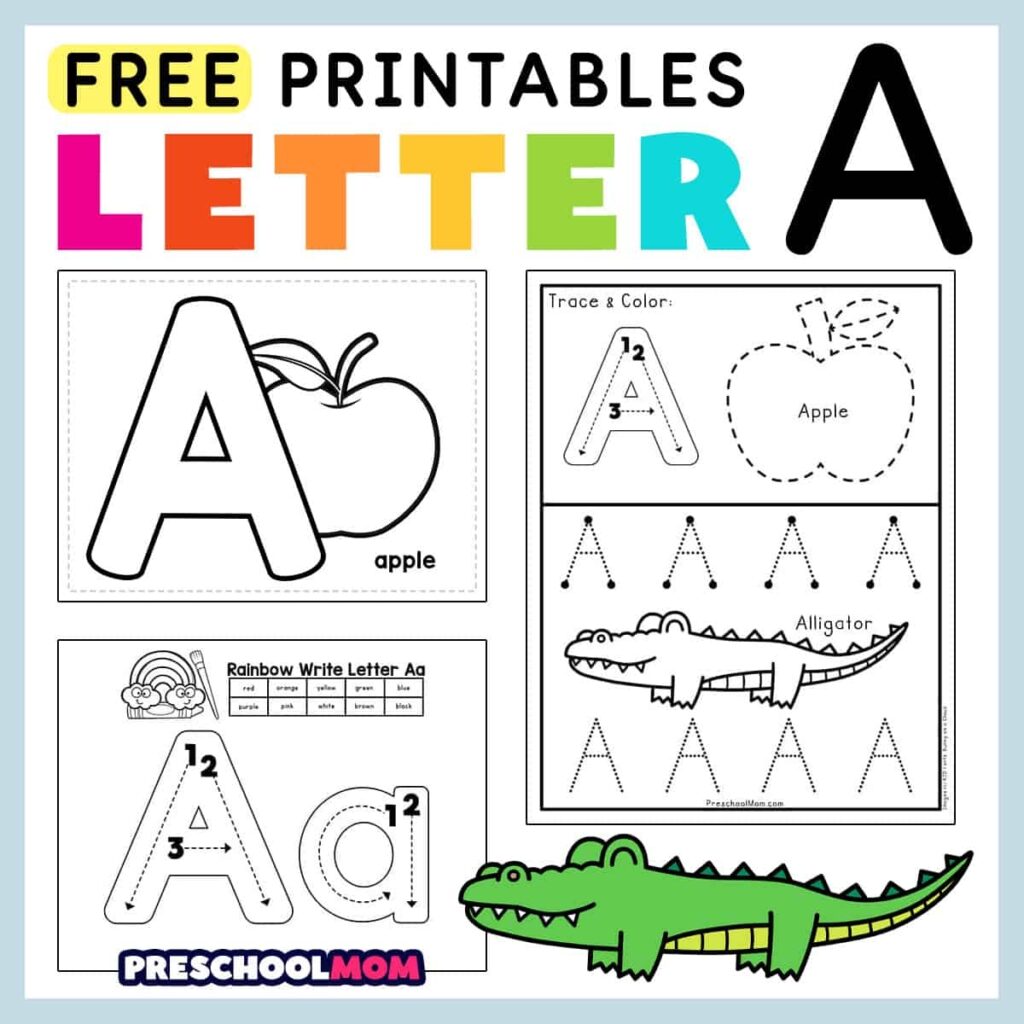 Alphabet Worksheets Printable Preschoolers Free