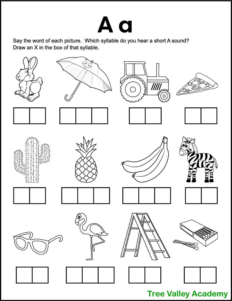 Letter A Sound Worksheets Tree Valley Academy Letter A Sound Worksheets Tree Valley Academy