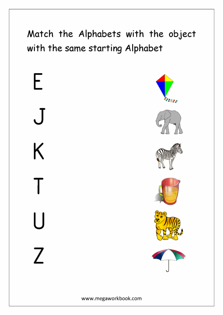 Letter Matching Worksheets Alphabet Matching Worksheets Alphabet Matching Printables Match Uppercase And Lowercase Letters MegaWorkbook