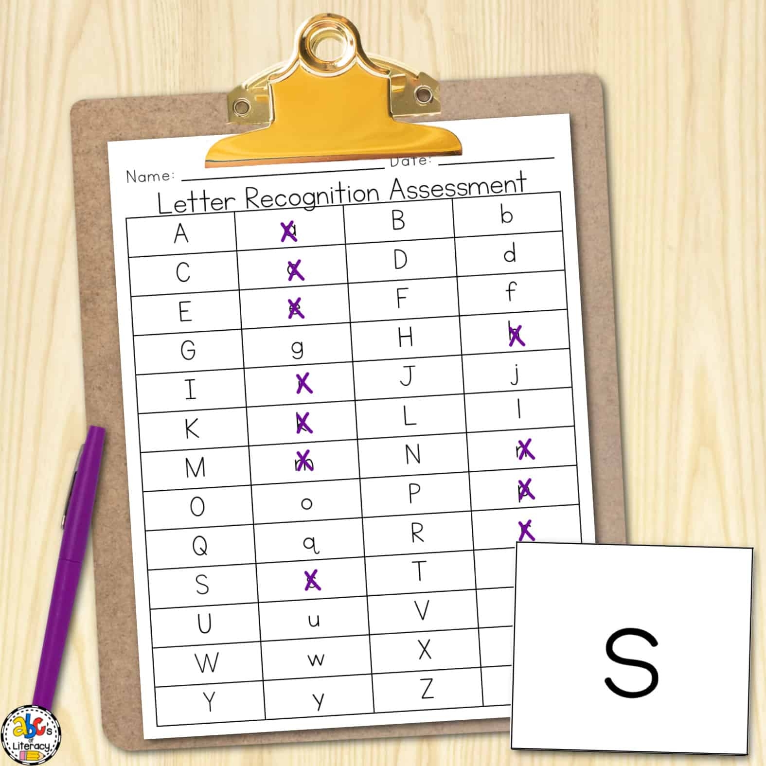 Letter Recognition Assessment