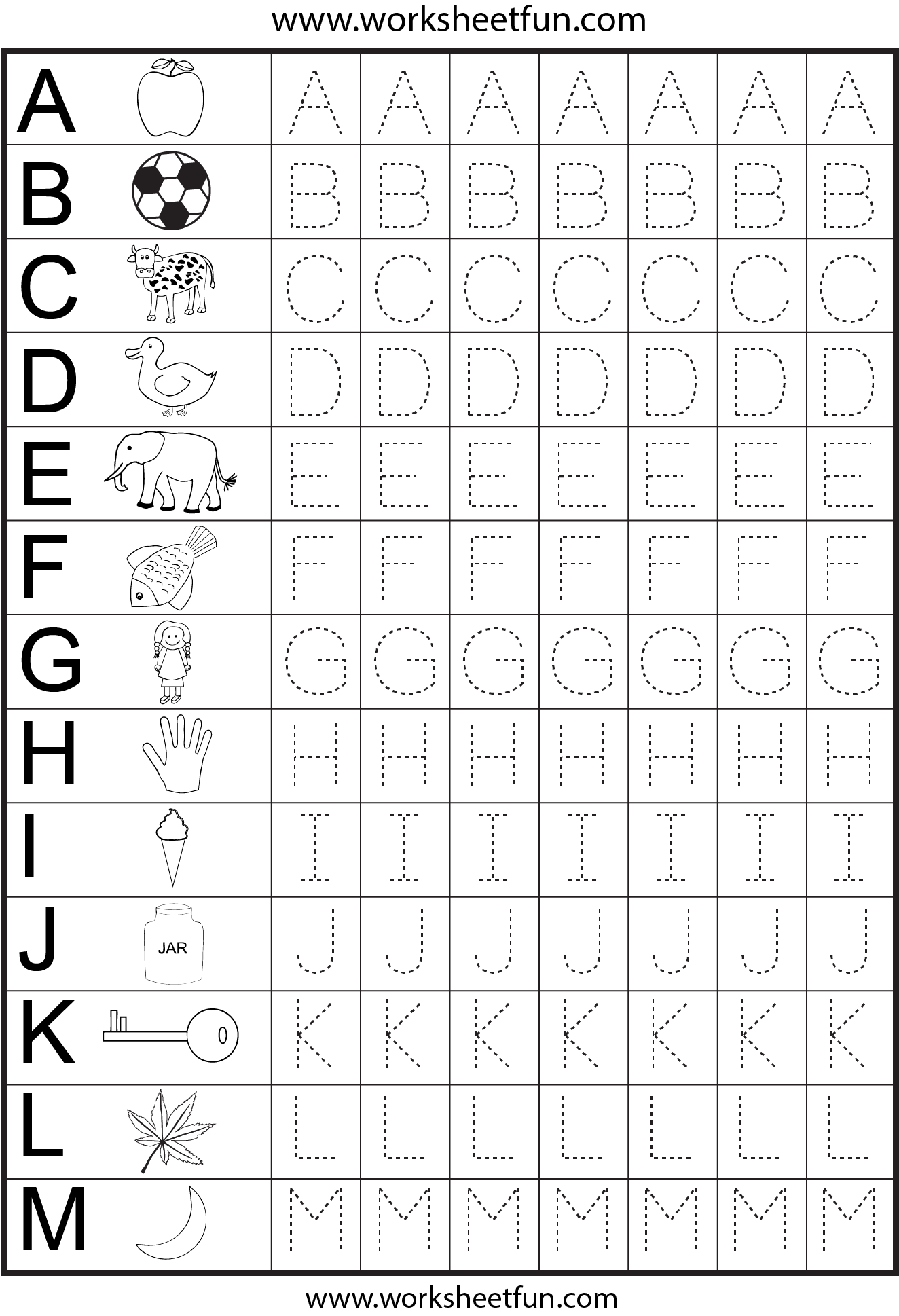 Free Printable Worksheets For Kindergarten Alphabet