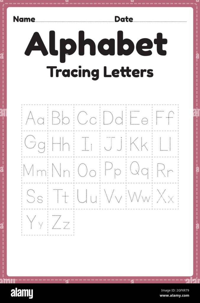 Printable Preschool Alphabet Letters Tracing Pages