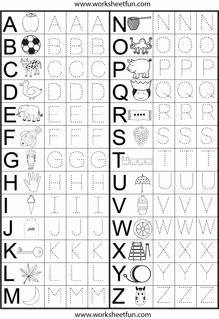 Printable Alphabet Kindergarten Worksheets