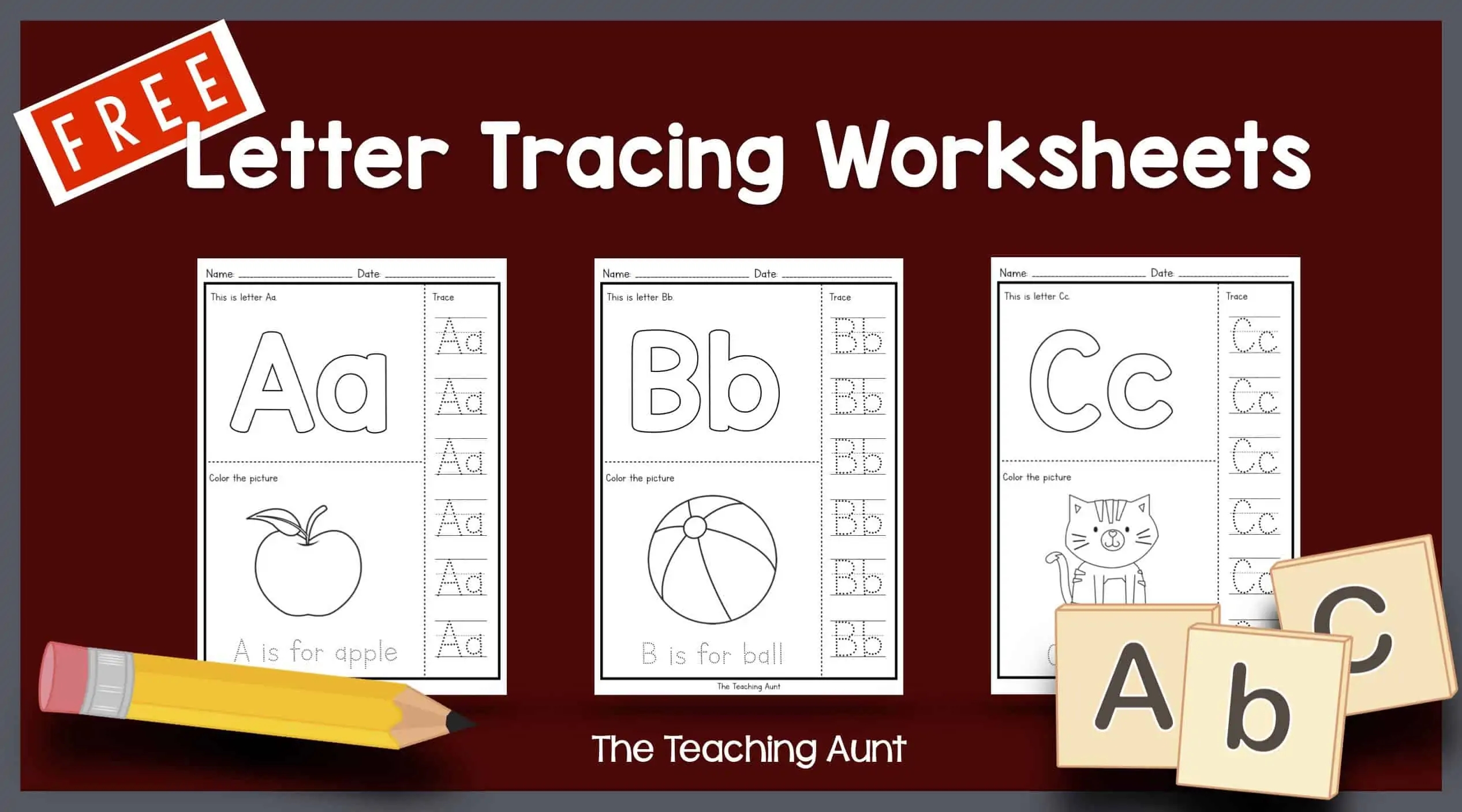 Letters Tracing Worksheets The Teaching Aunt