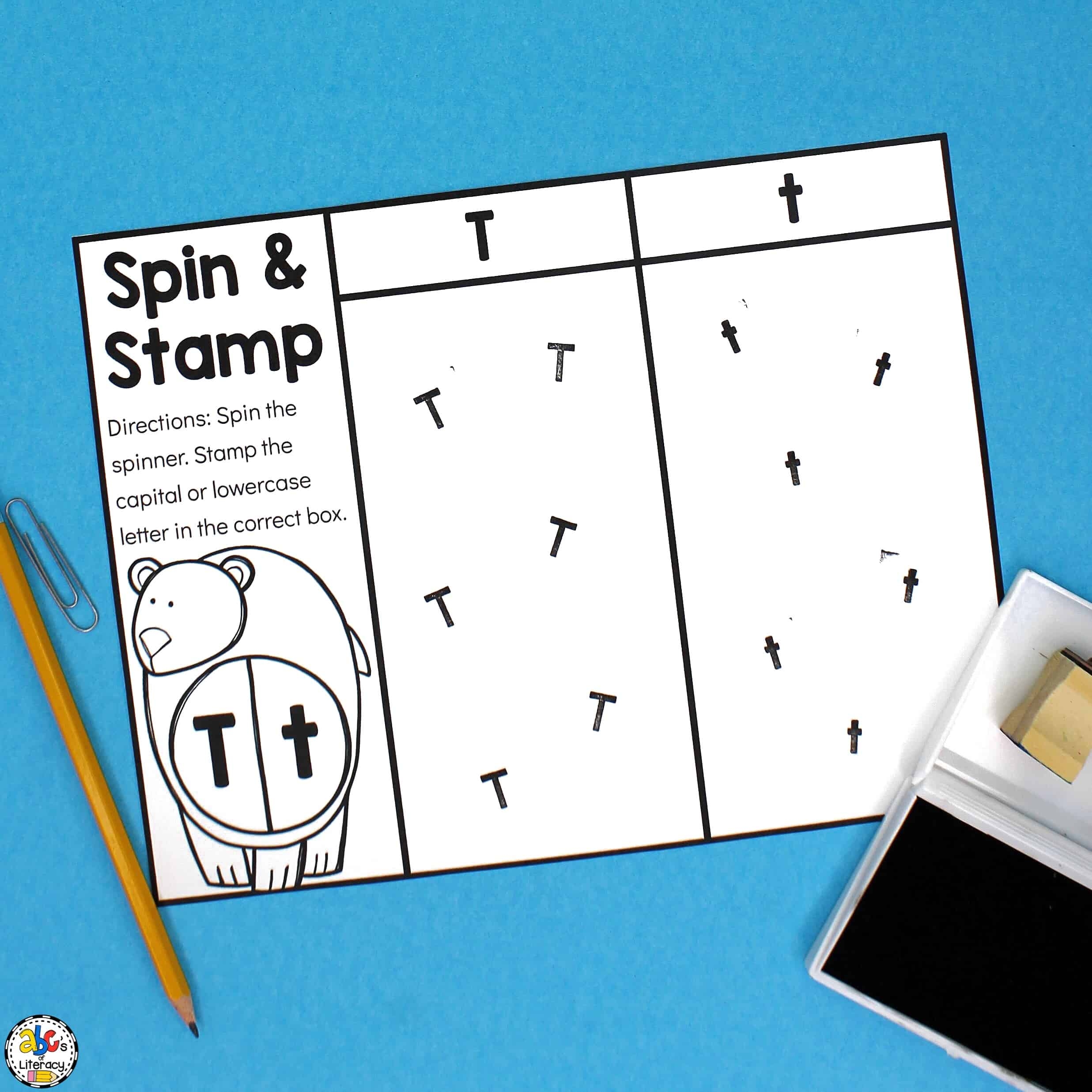 Polar Bear Spin U0026 Stamp Letters Activity Letter Recognition Activity Polar Bear Spin U0026 Stamp Letters Activity Letter Recognition Activity