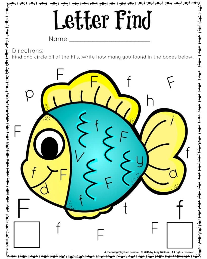 Preschool Letter Recognition Activities Planning Playtime