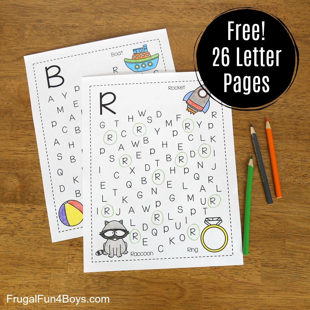 Printable Preschool Alphabet Games