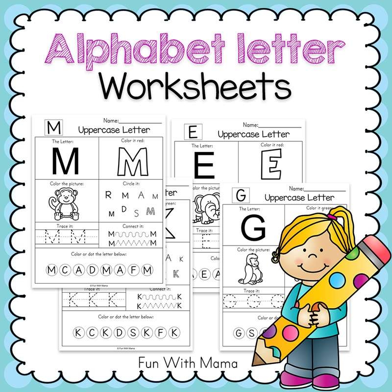 Printable Alphabet Worksheets To Turn Into A Workbook Fun With Mama