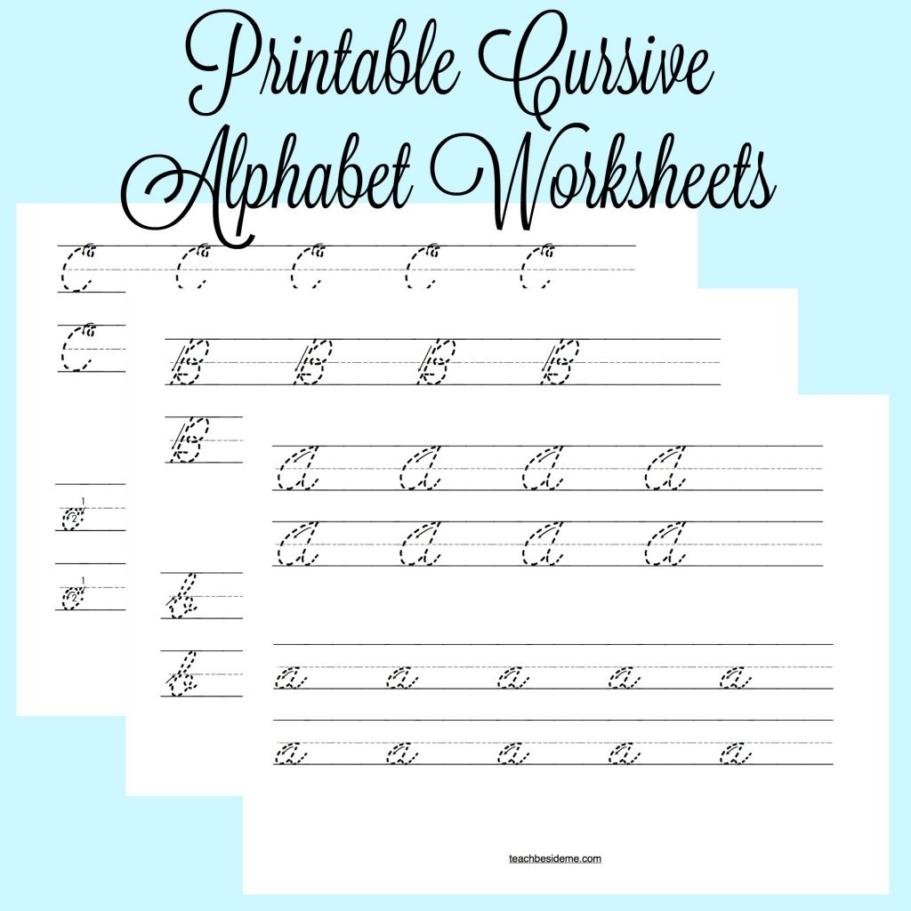 Cursive Alphabet Worksheets Printable Free
