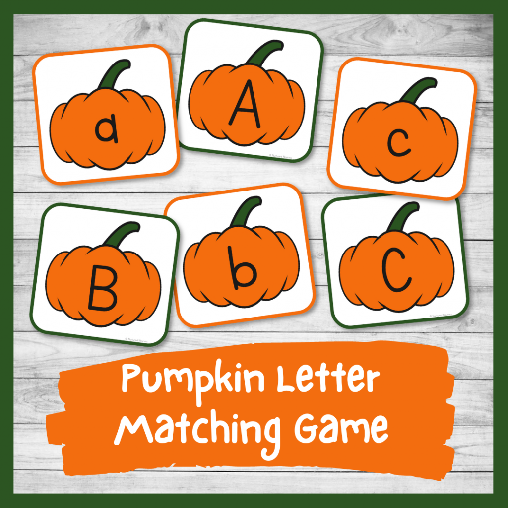 Printable Pumpkin Letter Matching Game Preschool And Kindergarten Nurtured Neurons