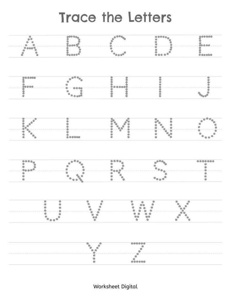 Free Printable Alphabet Tracing Worksheets Az