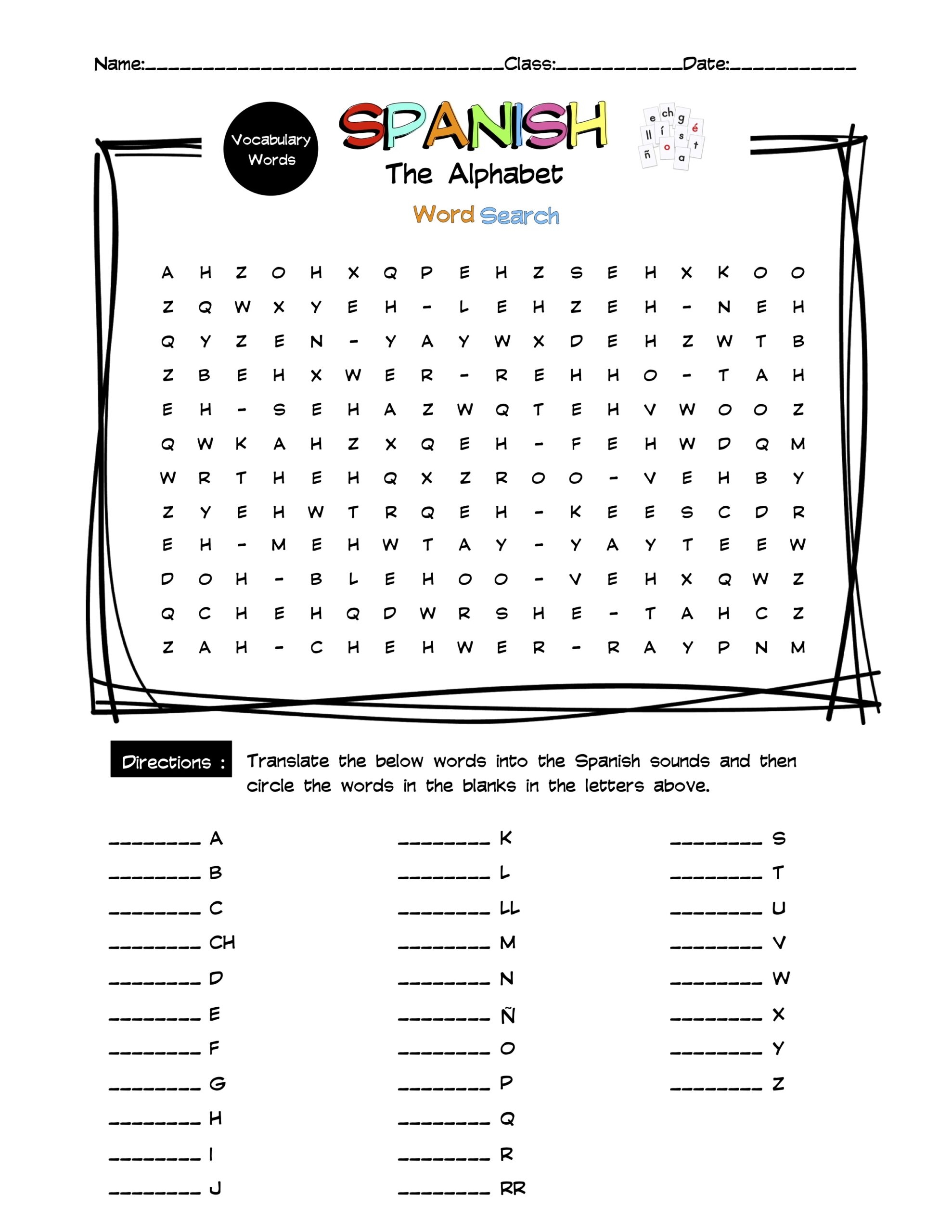 Free Printable Spanish Alphabet Worksheets Pdf Free Printable Spanish Alphabet Worksheets Pdf