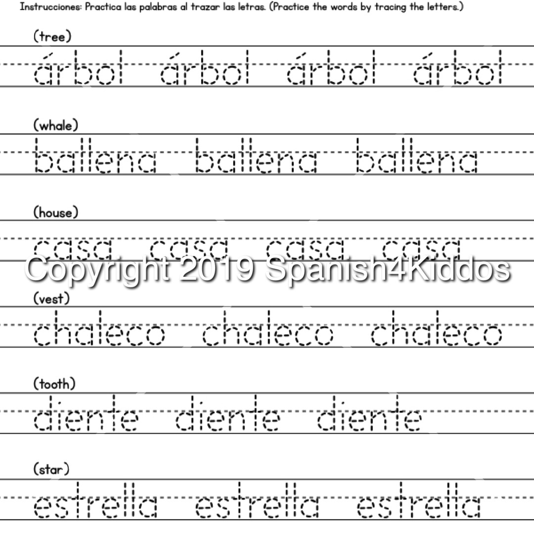 Spanish Alphabet Writing Practice Workbook B W Spanish4Kiddos Spanish Alphabet Writing Practice Workbook B W Spanish4Kiddos