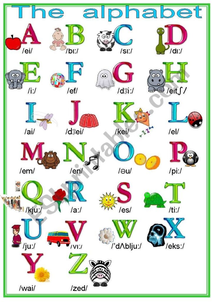 Esl Free Printable Alphabet Worksheets