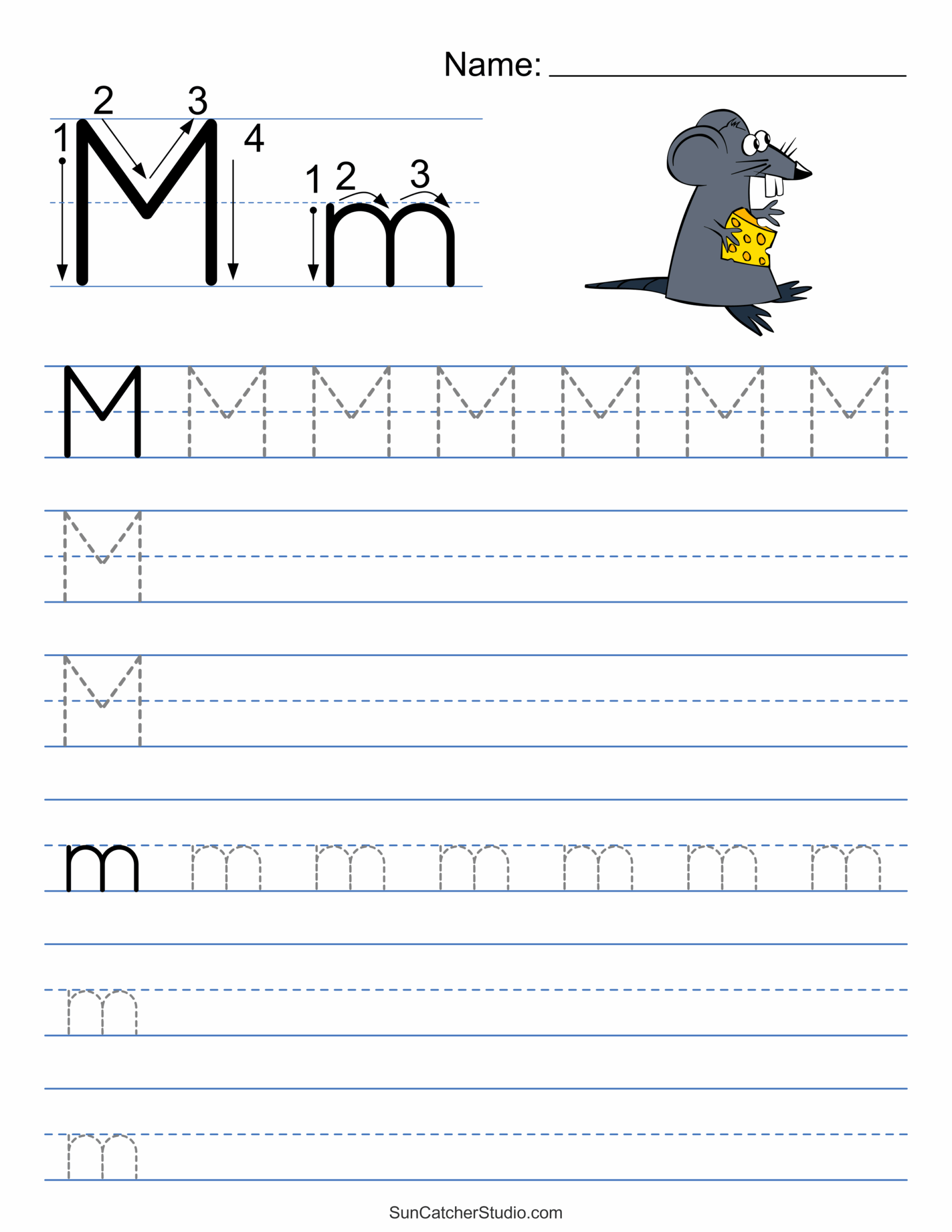 Tracing Alphabet Letters Printable Handwriting Worksheets Free 