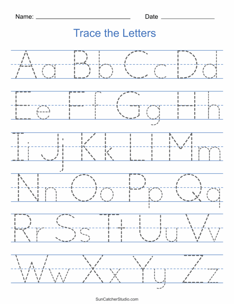 Free Printable Preschool Alphabet Tracing