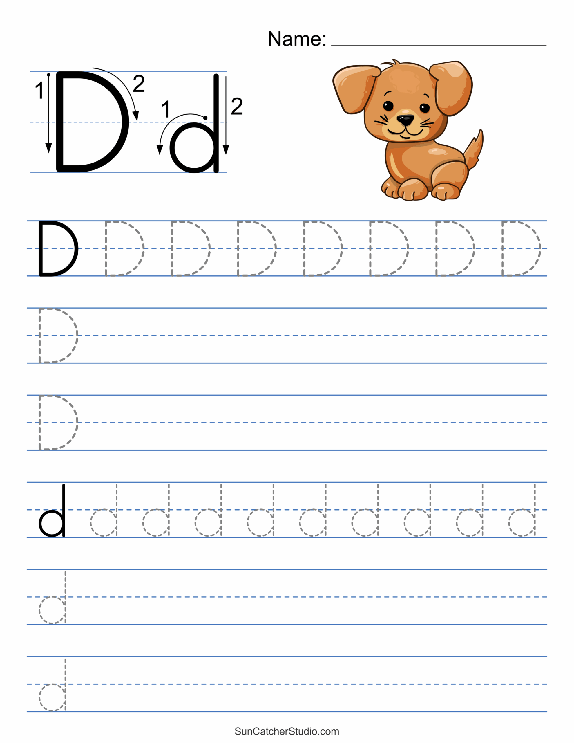 Printable Alphabet Tracing Worksheets For Kindergarten